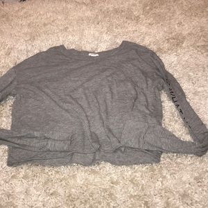 Grey cropped long sleeve
